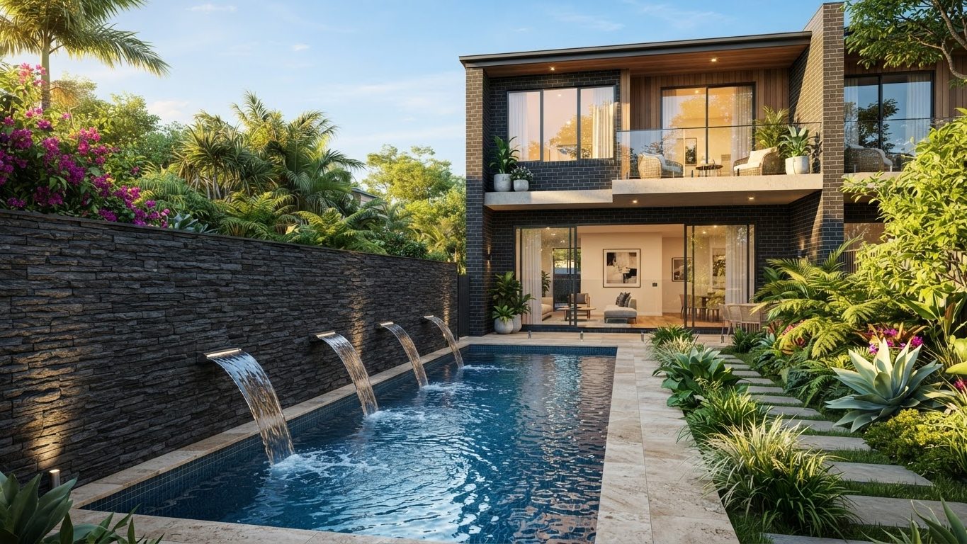 Modern Swimming Pool Concept 37 Swimming Pools futuristic concept visualisation modern home. Images and Photos created by www.house-and-garden-designs.com