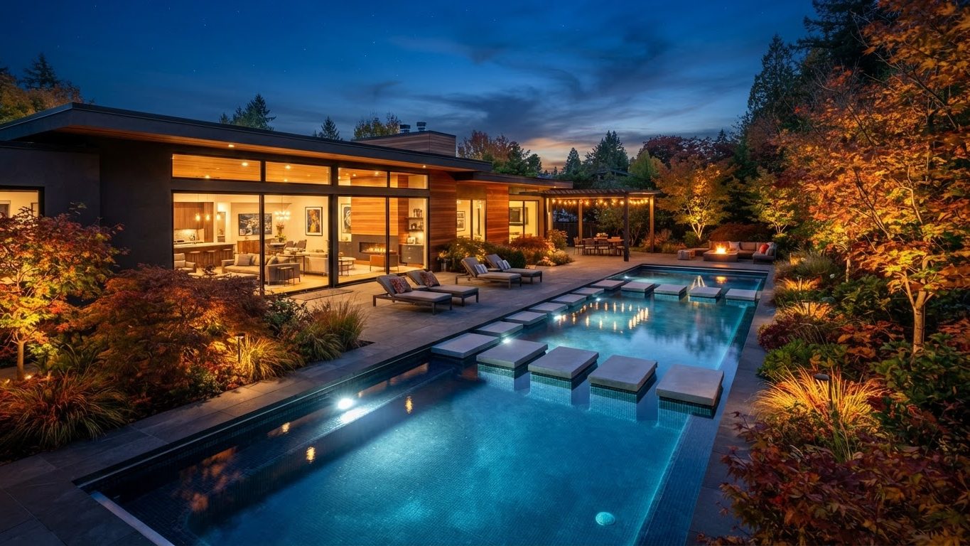 Modern Swimming Pool Concept 24 Swimming Pools futuristic concept visualisation modern home. Images and Photos created by www.house-and-garden-designs.com