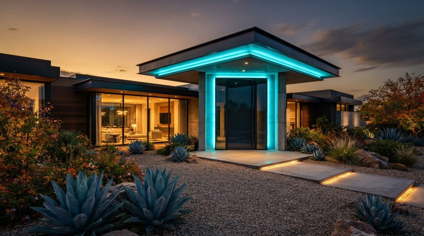 Futuristic Front Yard Concept 25 Front Yard futuristic concept visualisation modern home. Images and Photos created by www.house-and-garden-designs.com