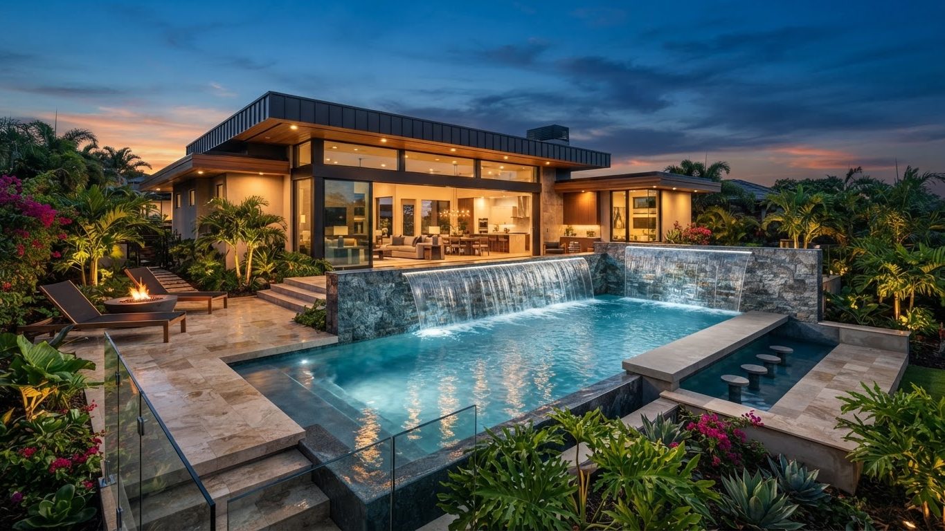 Modern Swimming Pool Concept 12 Swimming Pools futuristic concept visualisation modern home. Images and Photos created by www.house-and-garden-designs.com