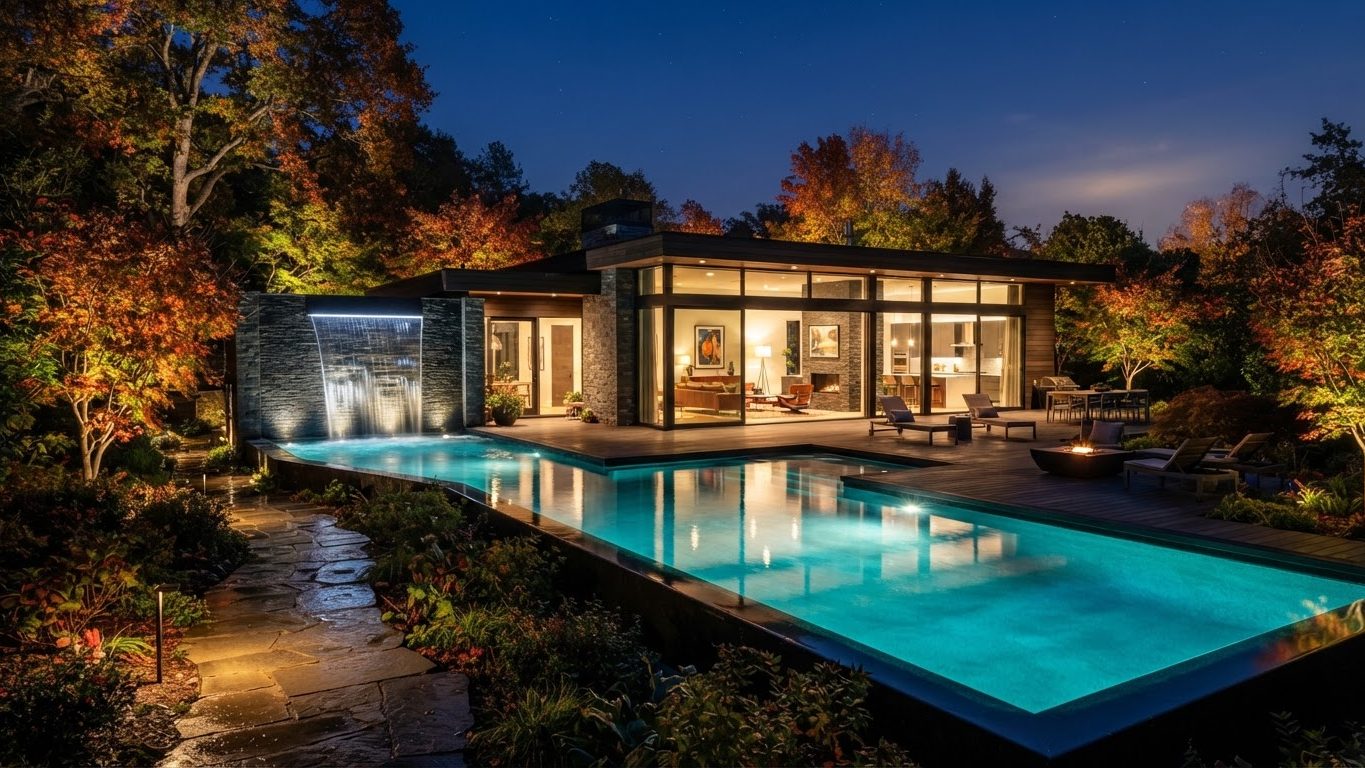 Modern Swimming Pool Concept 29 Swimming Pools futuristic concept visualisation modern home. Images and Photos created by www.house-and-garden-designs.com