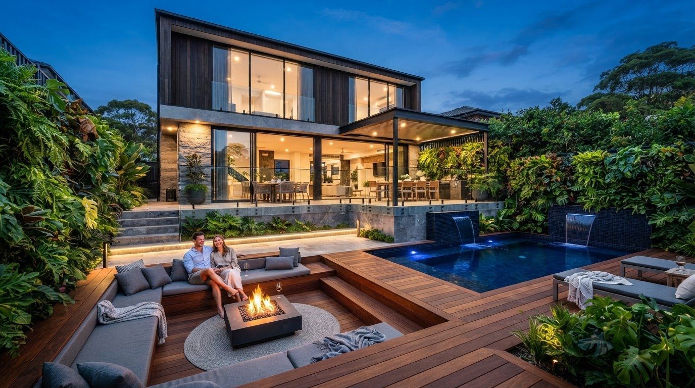 Futuristic Backyard Concept 04 Back Yard futuristic concept visualisation modern home and. Images and Photos created by www.house-and-garden-designs.com