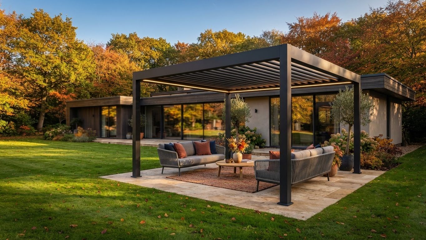Pergola & Patio Concept 35 Pergolas & Patios futuristic concept visualisation modern. Images and Photos created by www.house-and-garden-designs.com