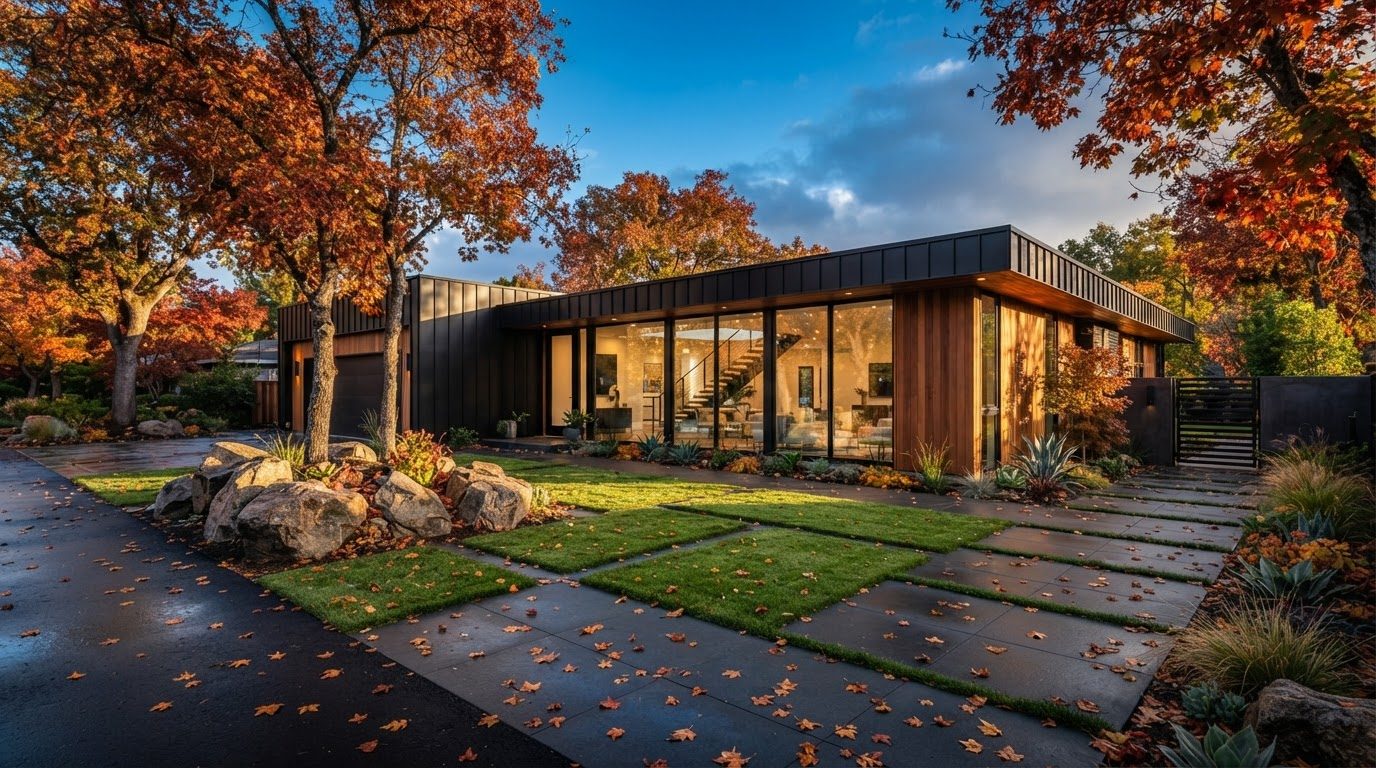 Futuristic Front Yard Concept 30 Front Yard futuristic concept visualisation modern home. Images and Photos created by www.house-and-garden-designs.com