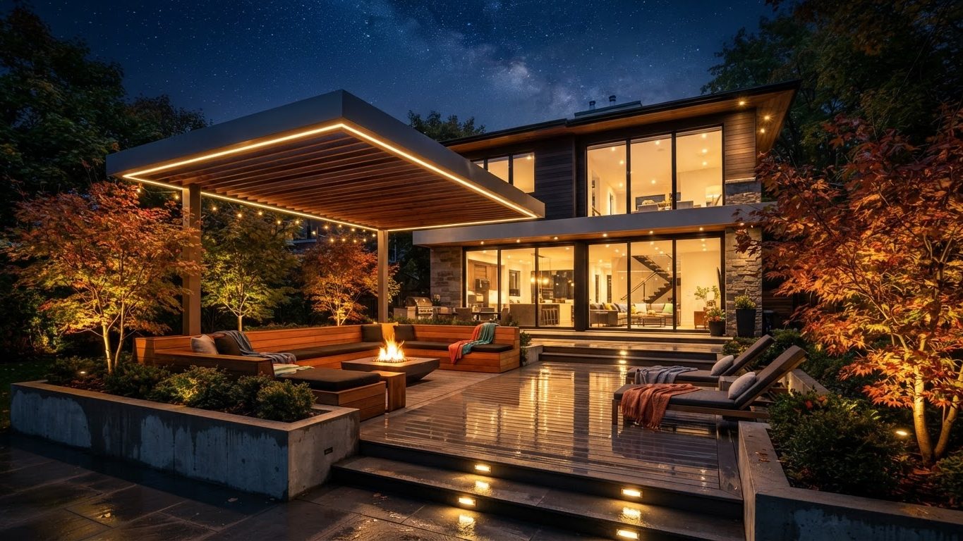Pergola & Patio Concept 37 Pergolas & Patios futuristic concept visualisation modern. Images and Photos created by www.house-and-garden-designs.com