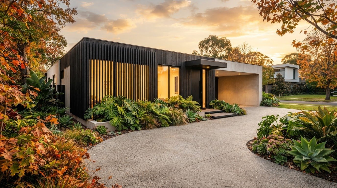 Futuristic Front Yard Concept 24 Front Yard futuristic concept visualisation modern home. Images and Photos created by www.house-and-garden-designs.com