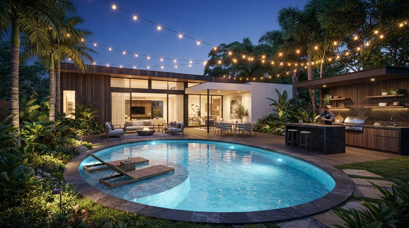 Futuristic Backyard Concept 07 Back Yard futuristic concept visualisation modern home and. Images and Photos created by www.house-and-garden-designs.com