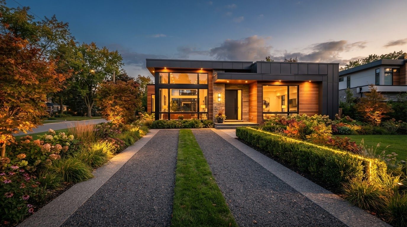 Futuristic Front Yard Concept 34 Front Yard futuristic concept visualisation modern home. Images and Photos created by www.house-and-garden-designs.com