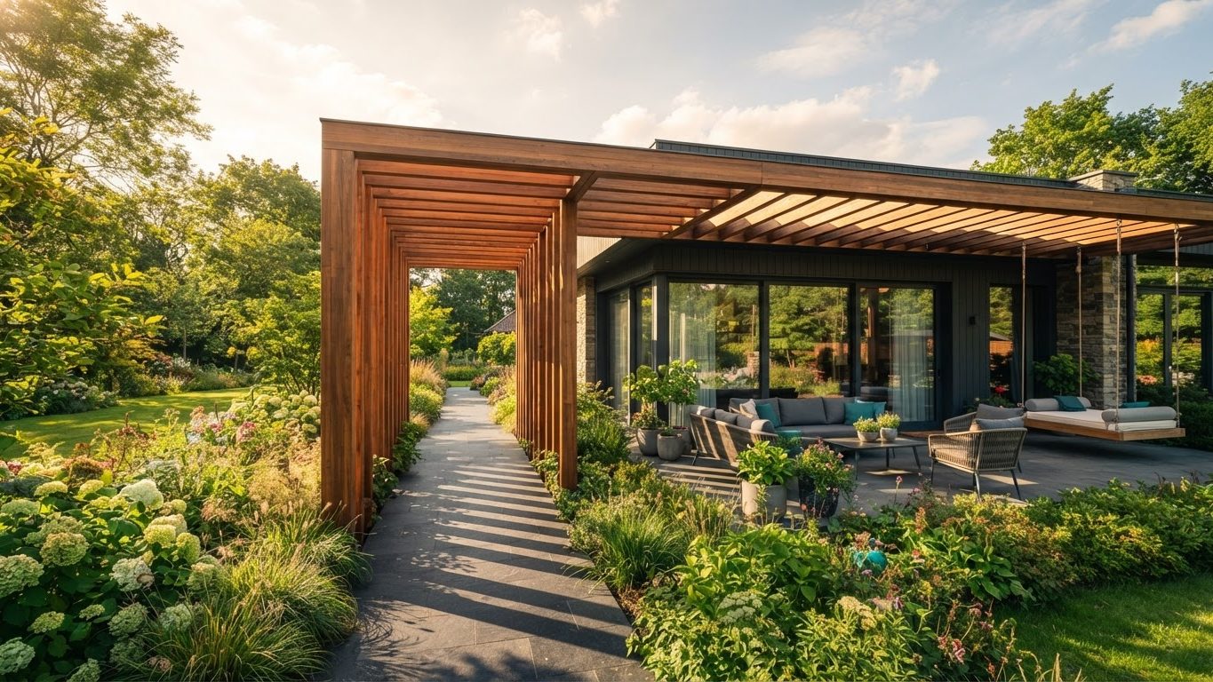 Pergola & Patio Concept 34 Pergolas & Patios futuristic concept visualisation modern. Images and Photos created by www.house-and-garden-designs.com