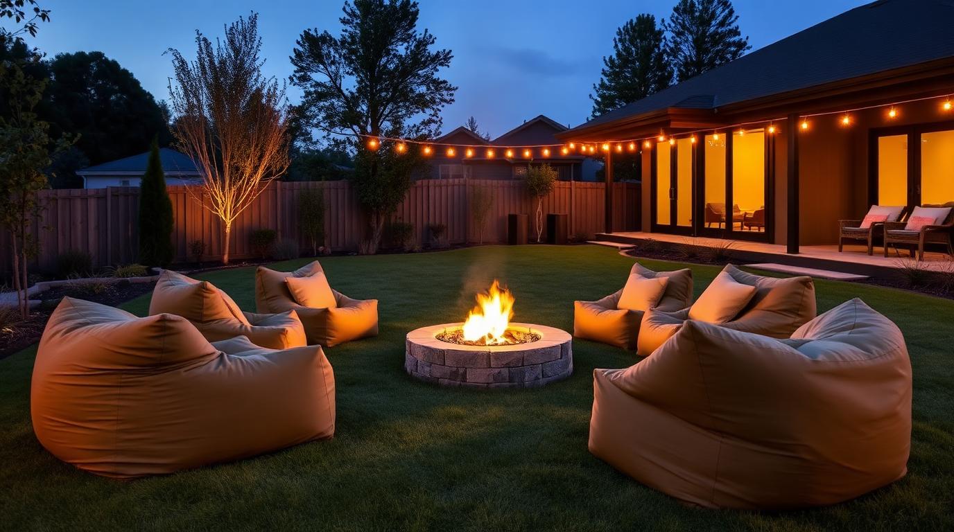 Outdoor Bean Bags outdoor furniture Casual & relaxed seating The most flexible seating you can buy. Bean bags drag to. Images and Photos created by www.house-and-garden-designs.com
