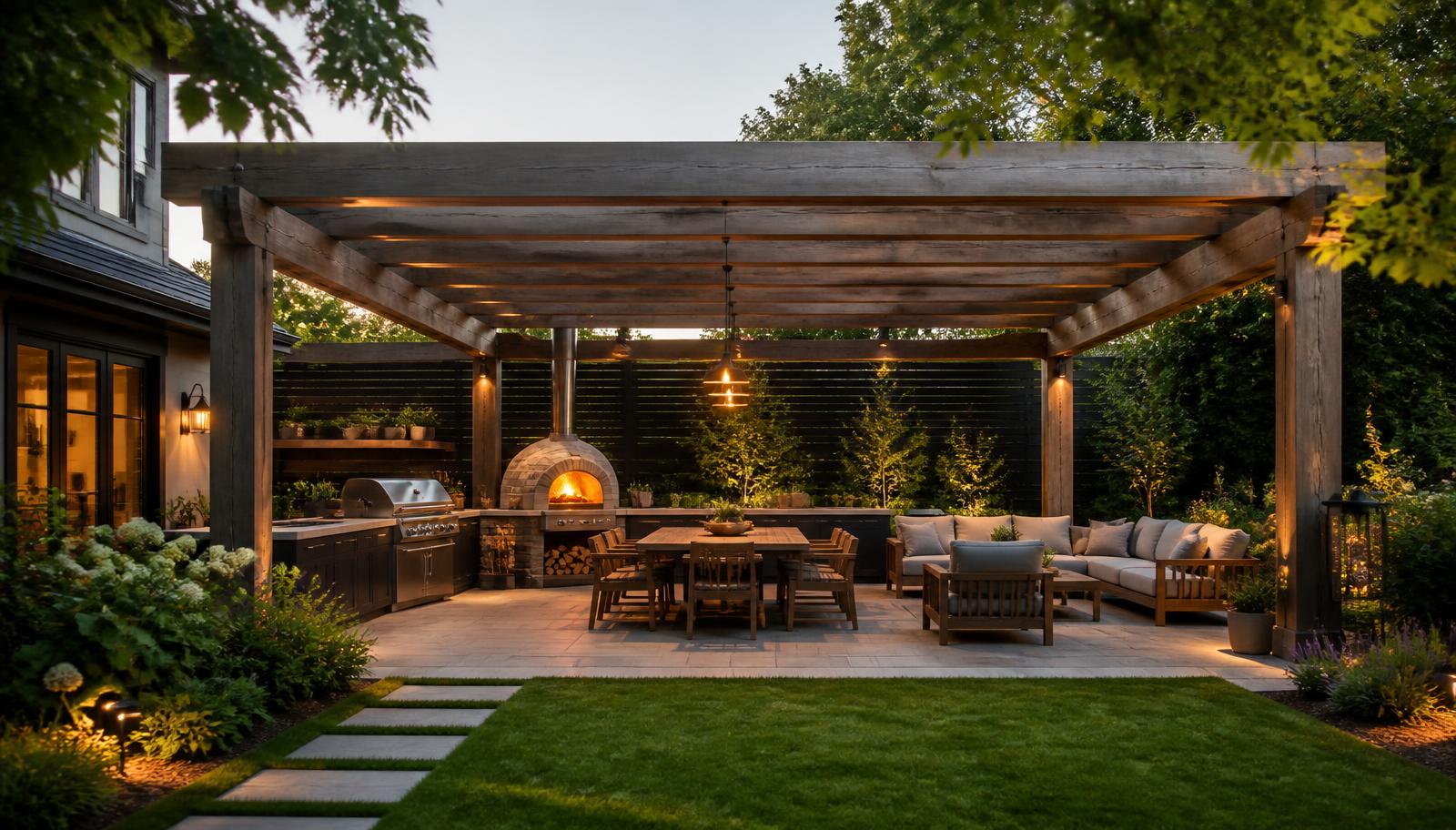 The Importance of Shade and Cover in Backyard Home Designs feature article Pergolas and patios can transform an otherwise unusable. Images and Photos created by www.house-and-garden-designs.com